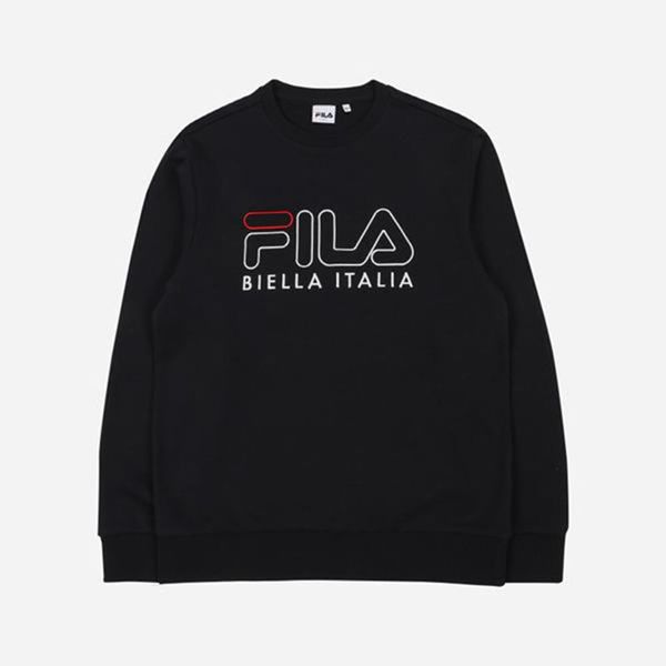 Moletons Fila Mulher Pretas - Fila 3D Logo Embroidered En Portugal,MUFH-46359